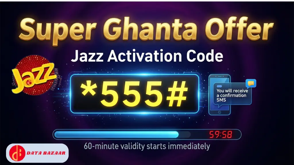 Super Ghanta Offer Jazz – Best Hourly Call Package 2 Jazz Activation Code image